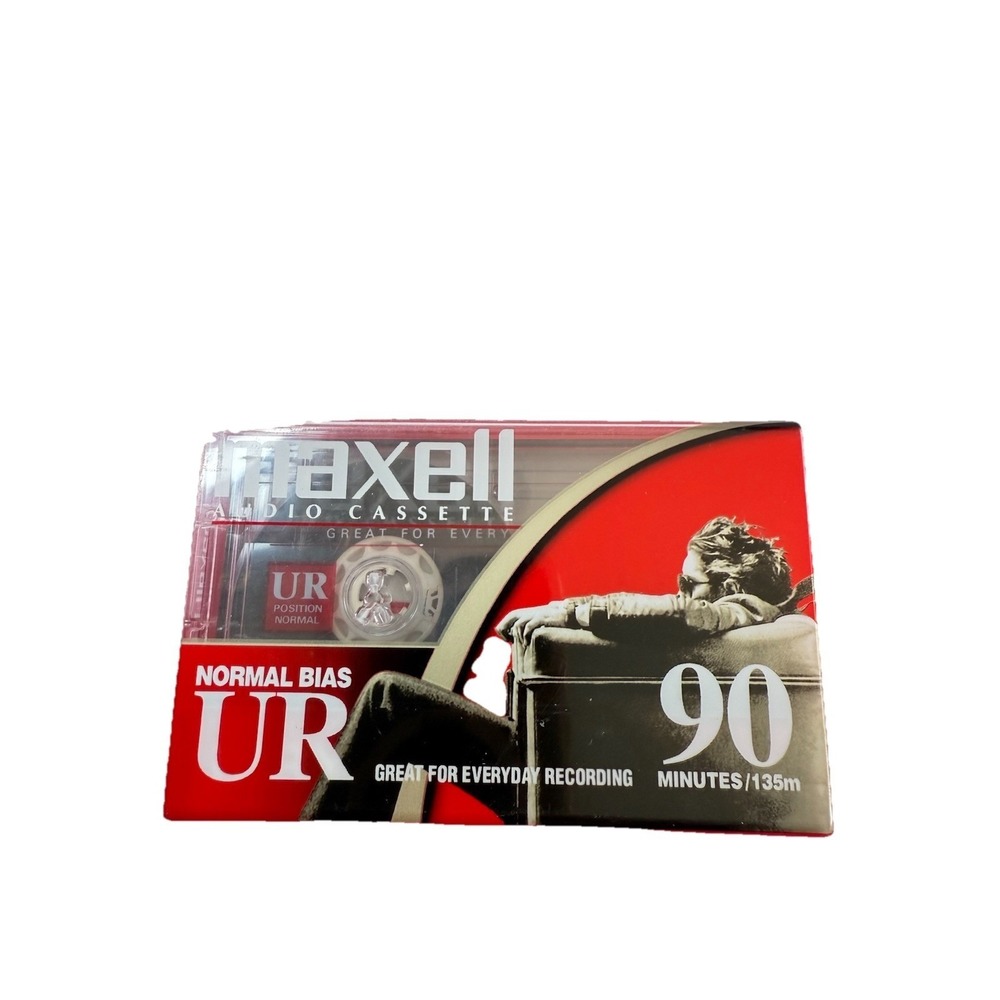 Maxell UR-90‎ Blank Audio Cassette Tape NEW SEALED
